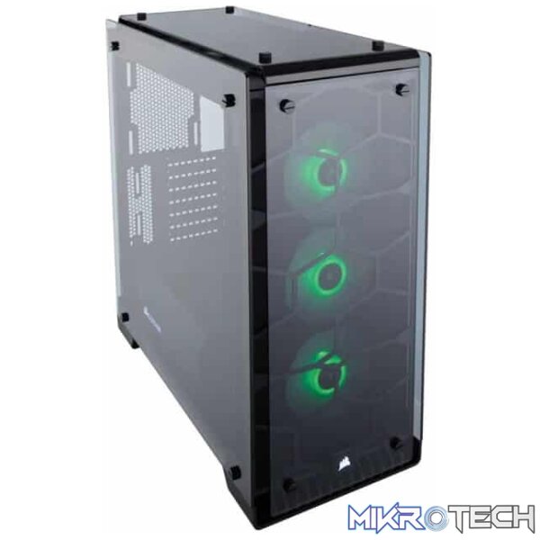 Corsair Crystal Series 570X-RGB All Black ATX PC Chassiswith 3-button RGB LED Controller - Image 5